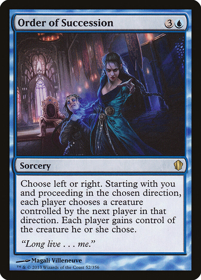 Order of Succession, Commander 2013 · 52/356