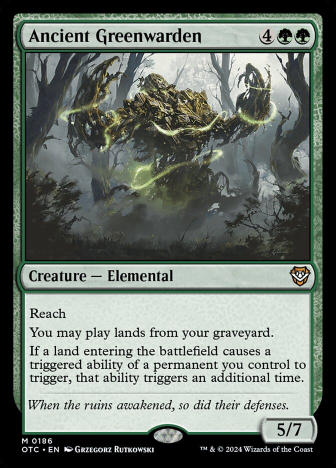 Ancient Greenwarden, Outlaws of Thunder Junction Commander · 0186