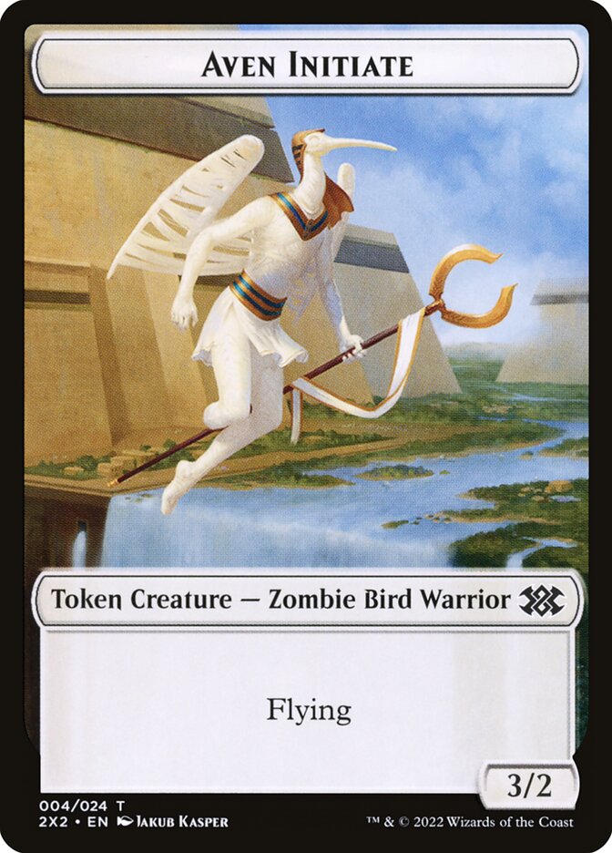 Aven Initiate, Double Masters 2022 Tokens · 004