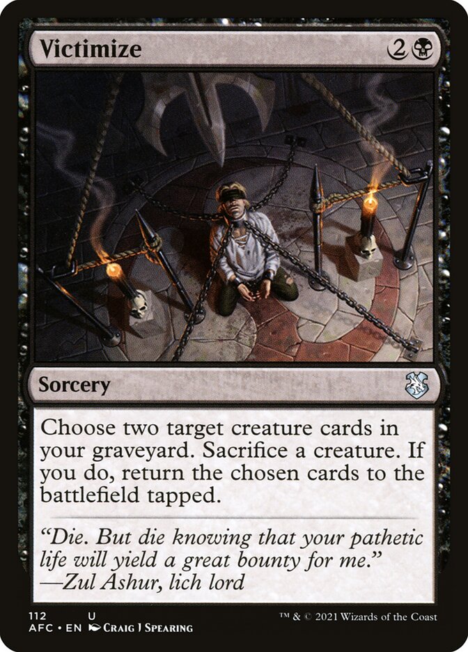 Victimize, Forgotten Realms Commander · 112