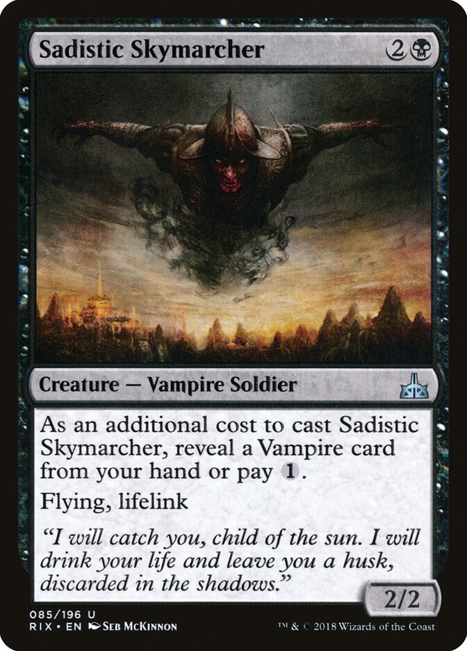 Sadistic Skymarcher, Rivals of Ixalan · 085/196