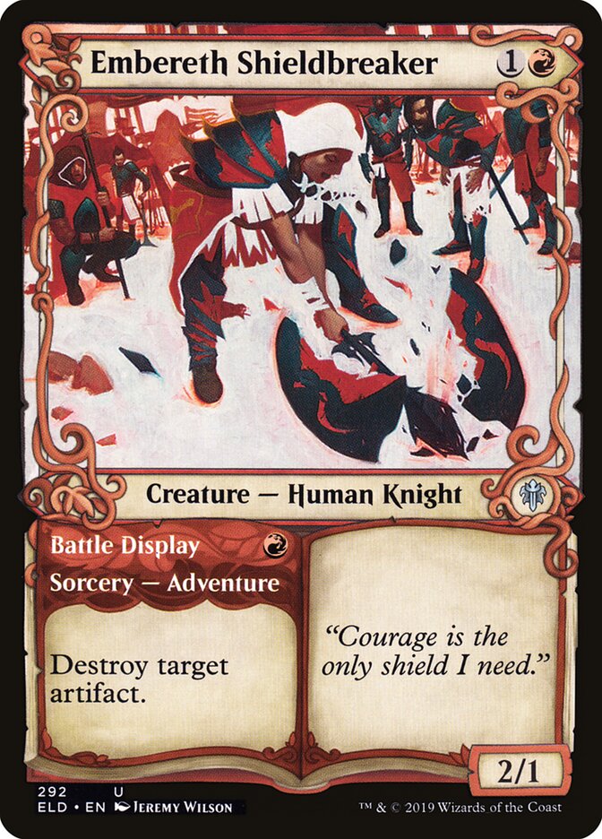 Embereth Shieldbreaker // Battle Display, Throne of Eldraine · 292