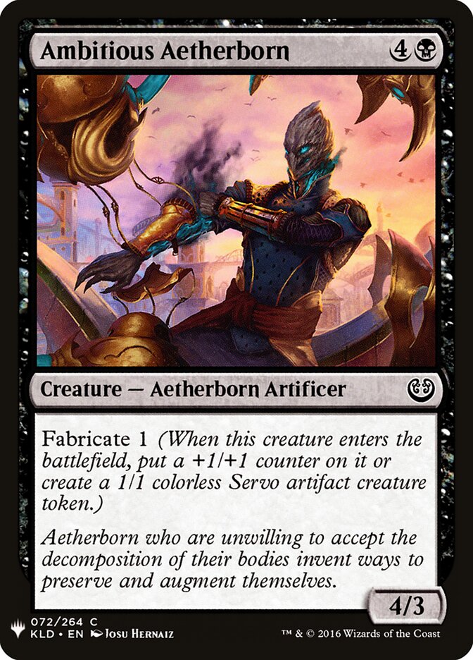 Ambitious Aetherborn, The List · kld-72