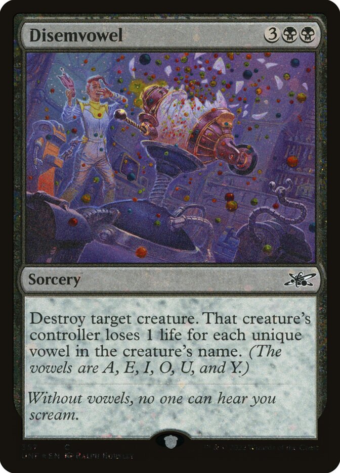 Disemvowel, Unfinity · 357