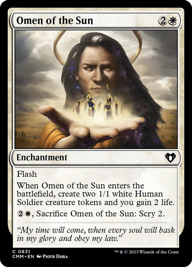 Omen of the Sun, Commander Masters · 0831