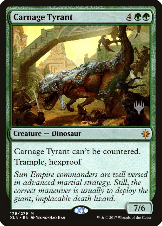Carnage Tyrant, Ixalan Promos · 179/279