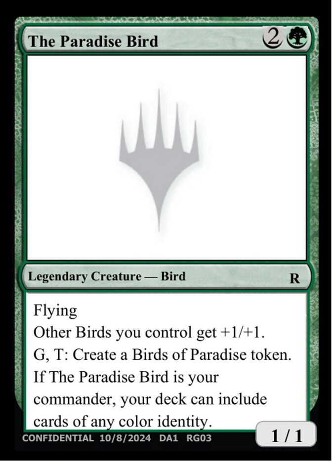 The Paradise Bird, Unknown Event · rg03f