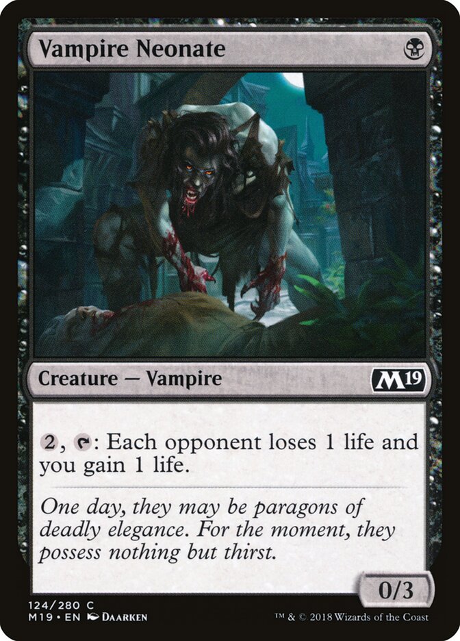 Vampire Neonate, Core Set 2019 · 124/280
