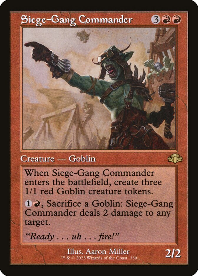 Siege-Gang Commander, Dominaria Remastered · 330