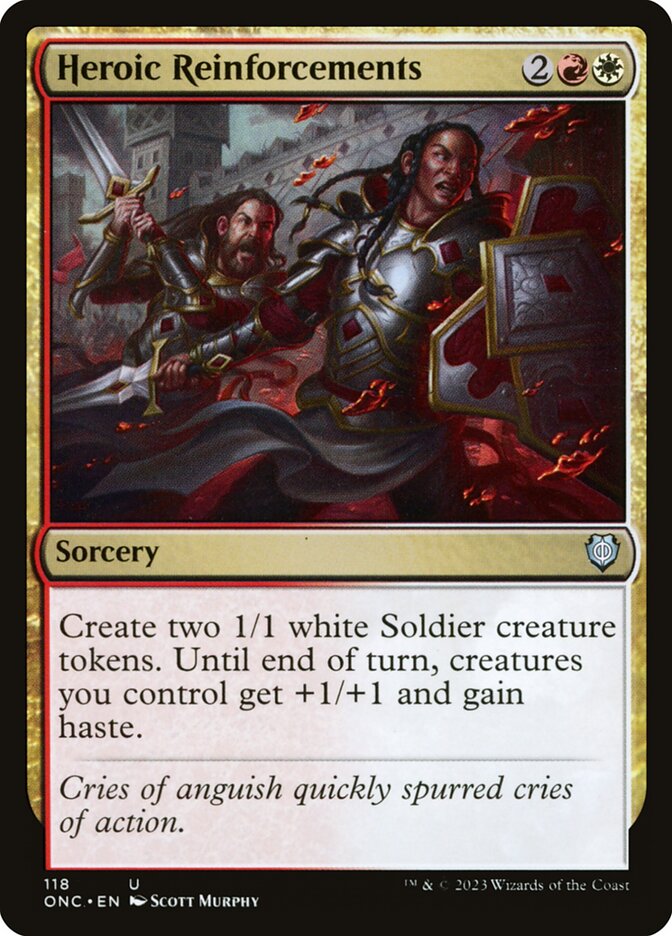 Heroic Reinforcements, Phyrexia: All Will Be One Commander · 118