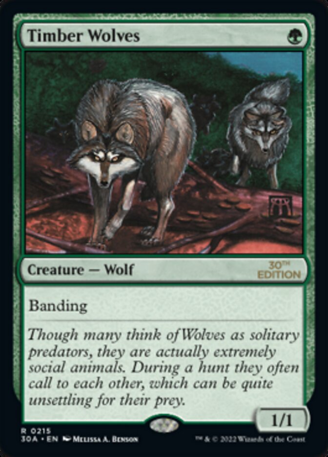 Timber Wolves, 30th Anniversary Edition · 215/594