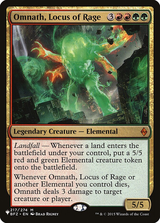 Omnath, Locus of Rage, The List · bfz-217