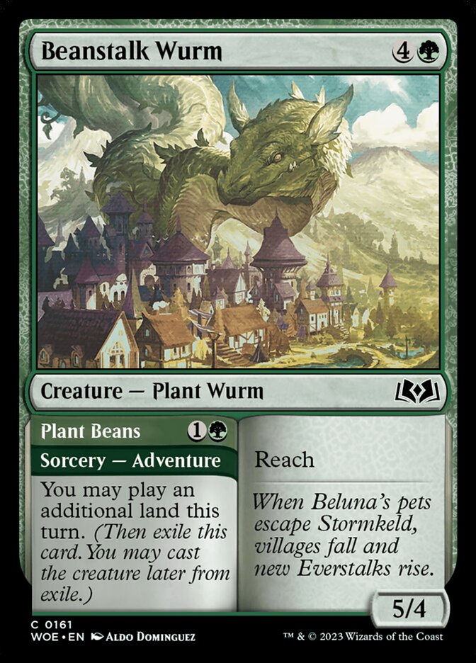 Beanstalk Wurm // Plant Beans, Wilds of Eldraine · 0161