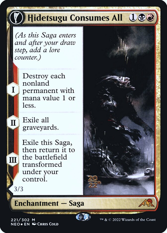 Hidetsugu Consumes All // Vessel of the All-Consuming, Kamigawa: Neon Dynasty Promos · 221/302