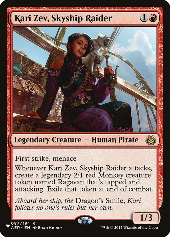 Kari Zev, Skyship Raider, The List · aer-87