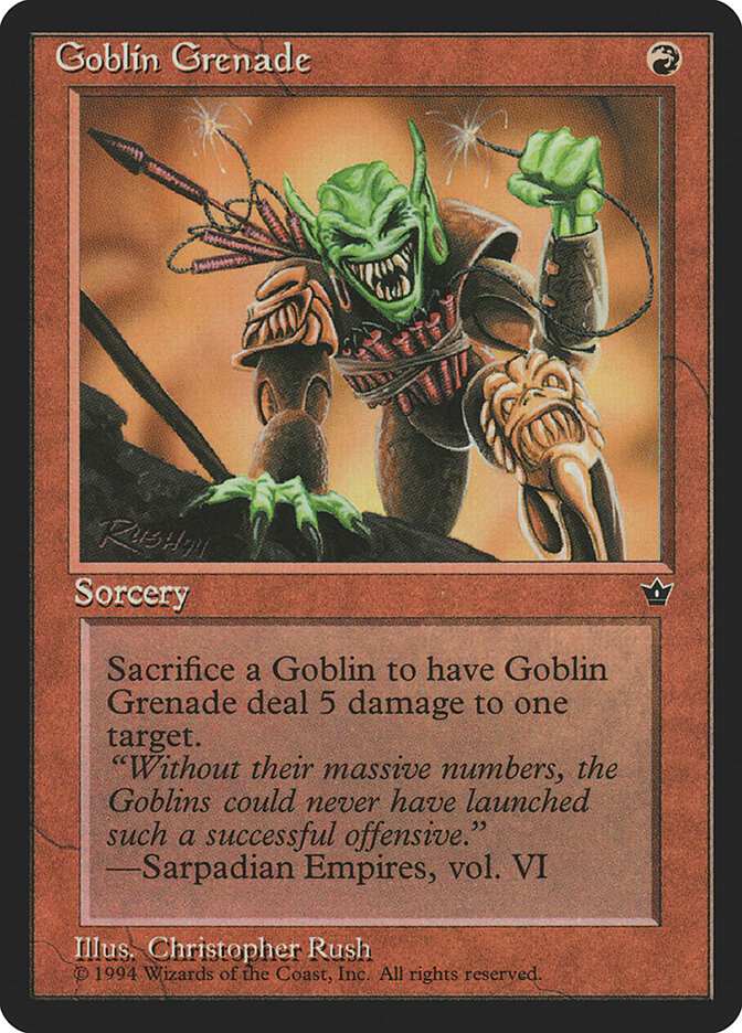 Goblin Grenade, Fallen Empires · 56c