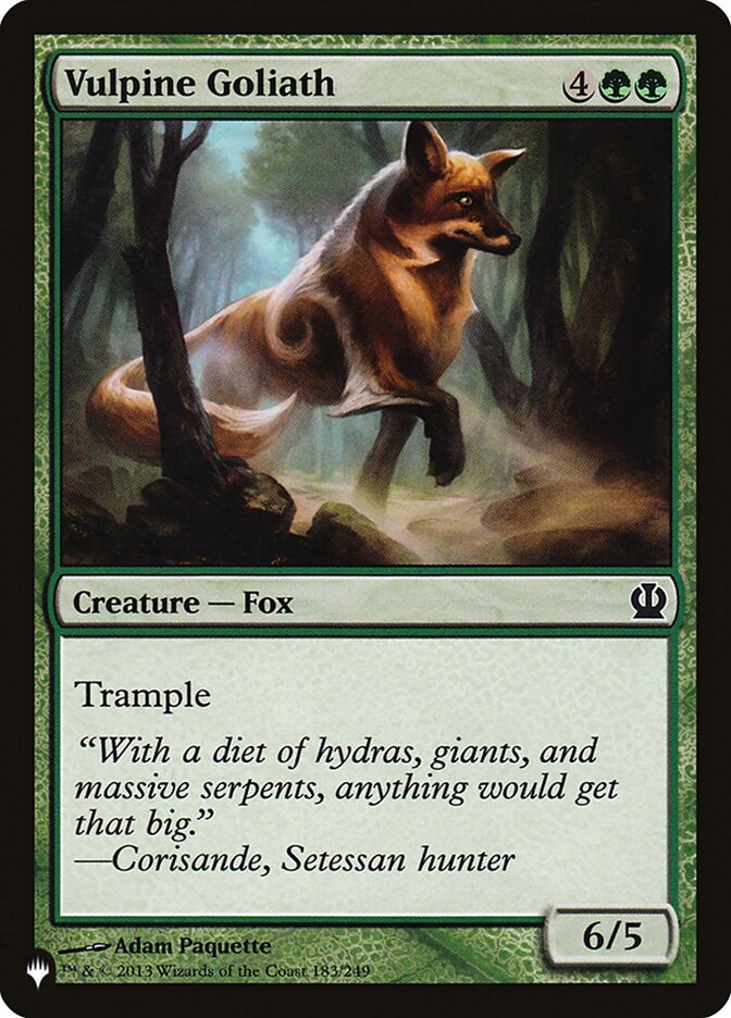 Vulpine Goliath, The List · ths-183