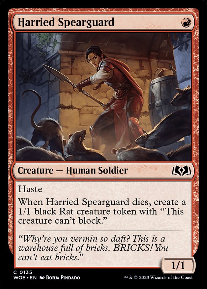 Harried Spearguard, Wilds of Eldraine · 0135