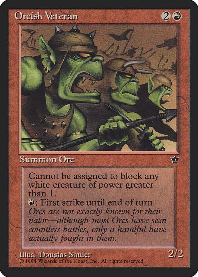 Orcish Veteran, Fallen Empires · 62a