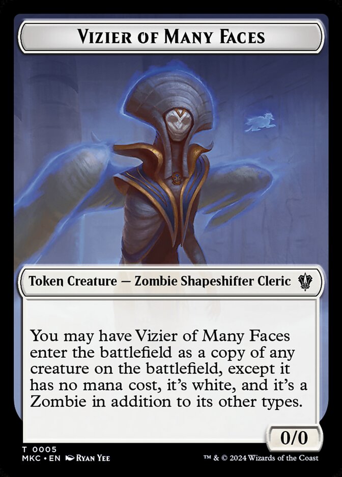 Vizier of Many Faces, Murders at Karlov Manor Commander Tokens · 0005