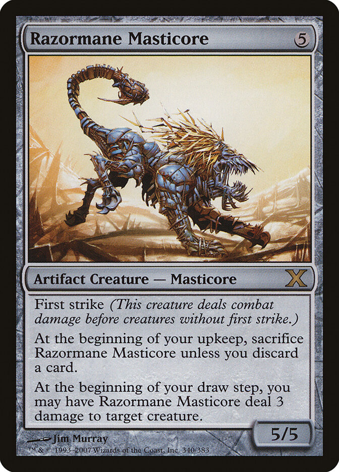 Razormane Masticore, Tenth Edition · 340/383