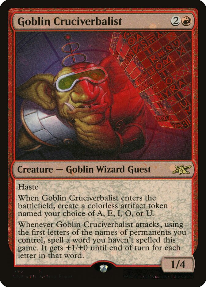 Goblin Cruciverbalist, Unfinity · 396