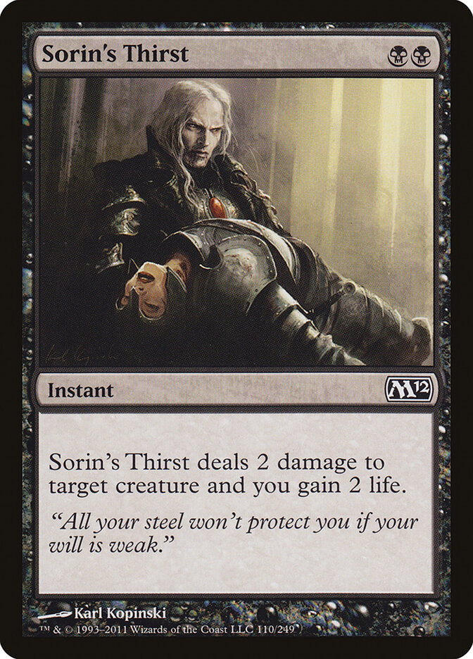 Sorin's Thirst, Magic 2012 · 110/249