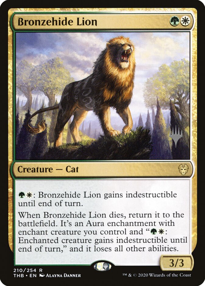 Bronzehide Lion, Theros Beyond Death Promos · 210/254