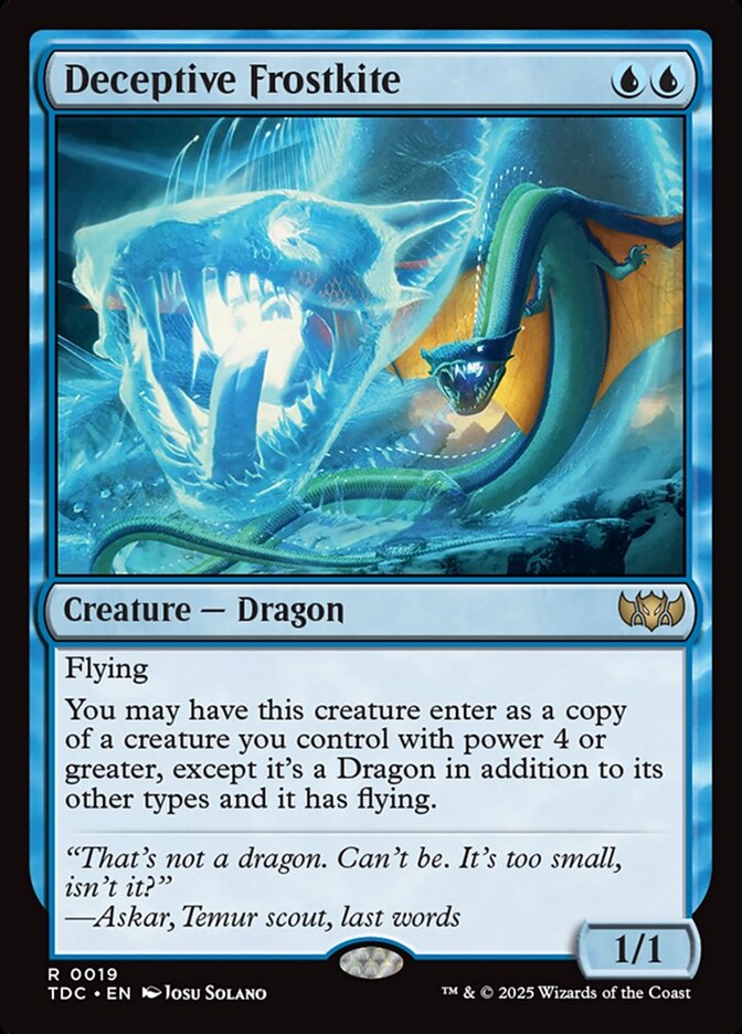 Deceptive Frostkite, Tarkir: Dragonstorm Commander · 0019