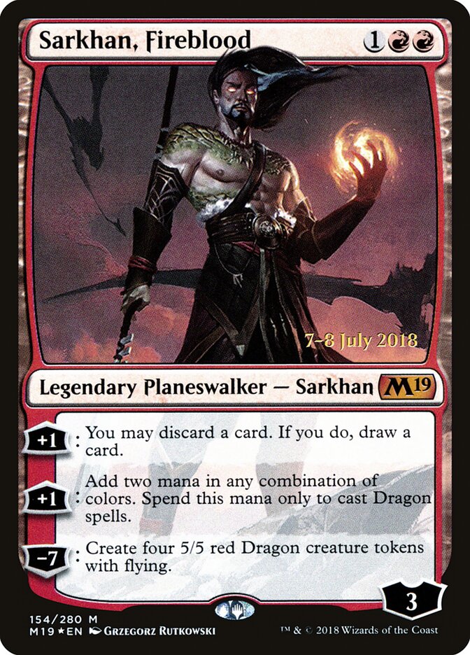 Sarkhan, Fireblood, Core Set 2019 Promos · 154/280