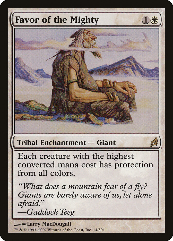 Favor of the Mighty, Lorwyn · 14/301