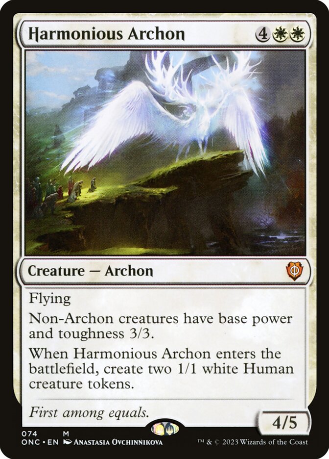 Harmonious Archon, Phyrexia: All Will Be One Commander · 074