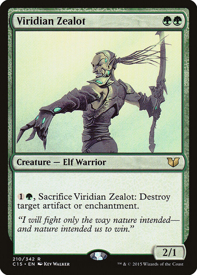 Viridian Zealot, Commander 2015 · 210/342