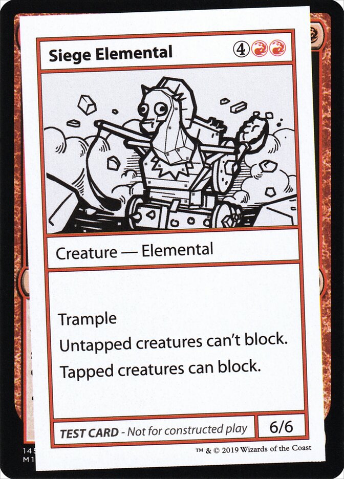 Siege Elemental, Mystery Booster Playtest Cards 2021 · 064/121