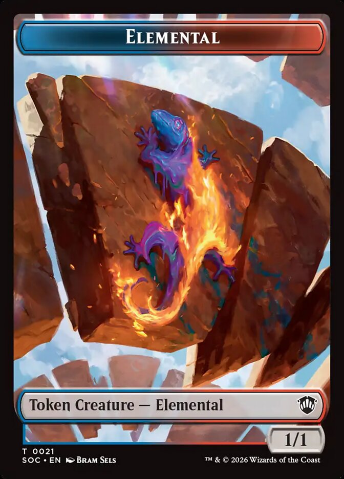 Elemental, Secrets of Strixhaven Commander Tokens · 0021