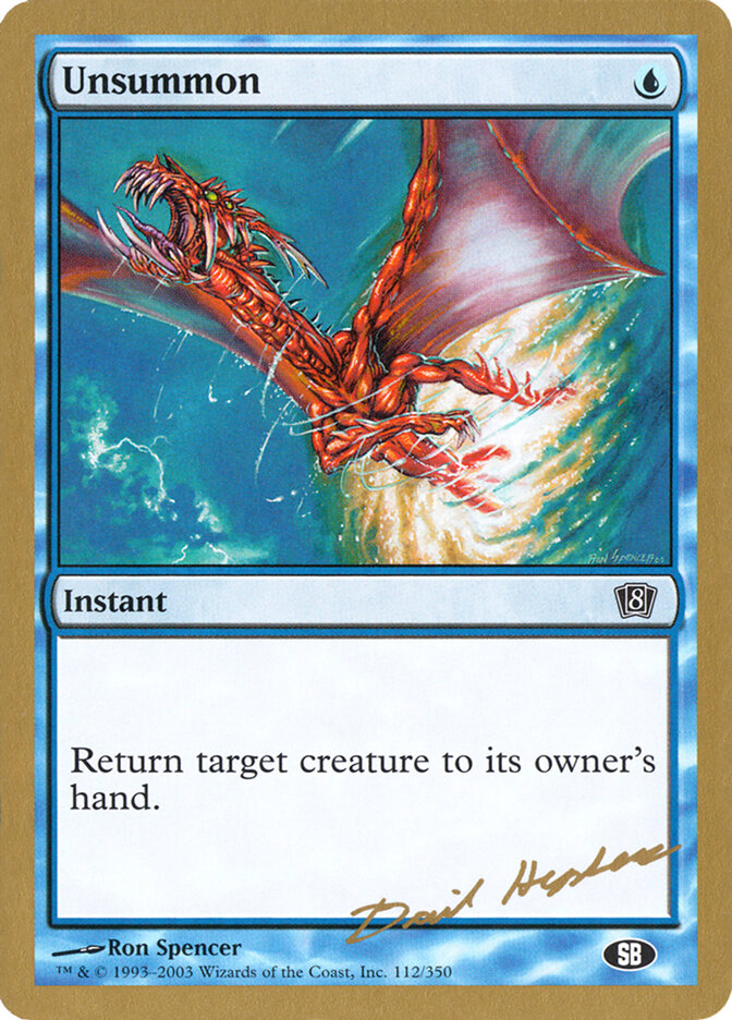 Unsummon, World Championship Decks 2003 · dh112sb