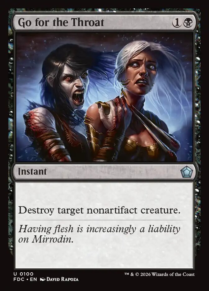 Go for the Throat, Foundations Commander · 0100