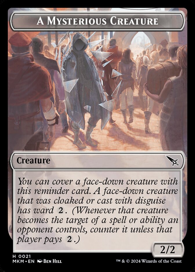 A Mysterious Creature, Murders at Karlov Manor Tokens · 0021