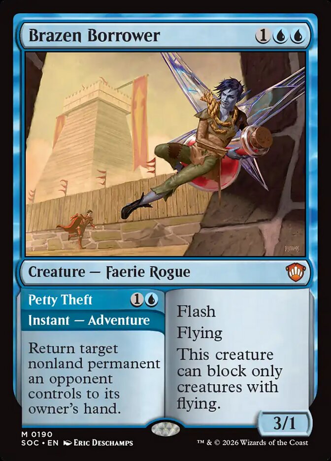 Brazen Borrower // Petty Theft, Secrets of Strixhaven Commander · 0190