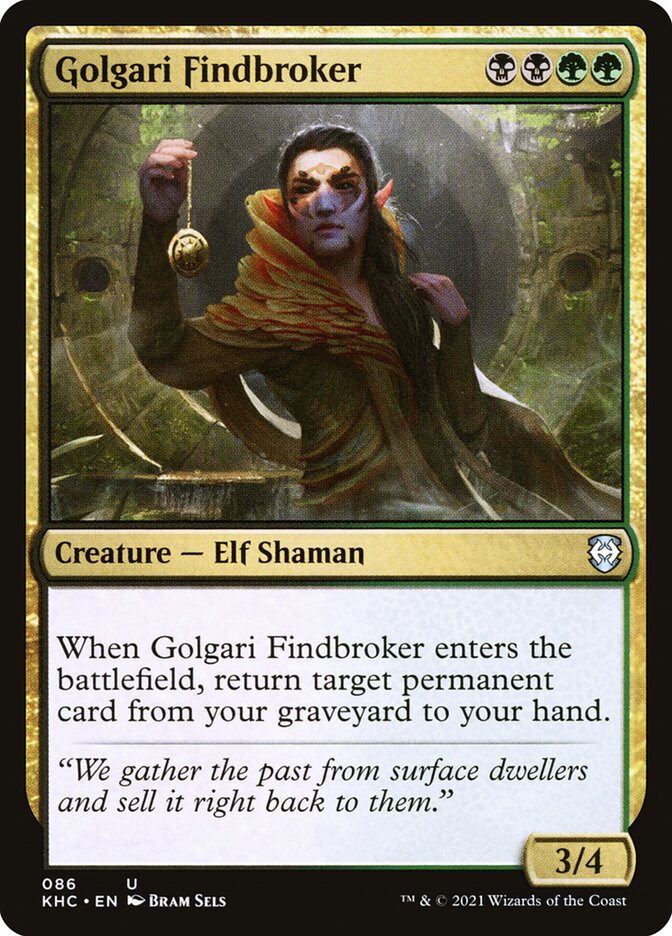 Golgari Findbroker, Kaldheim Commander · 086
