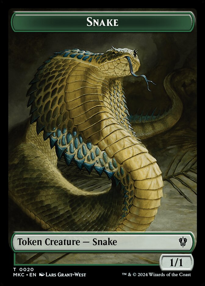 Snake, Murders at Karlov Manor Commander Tokens · 0020