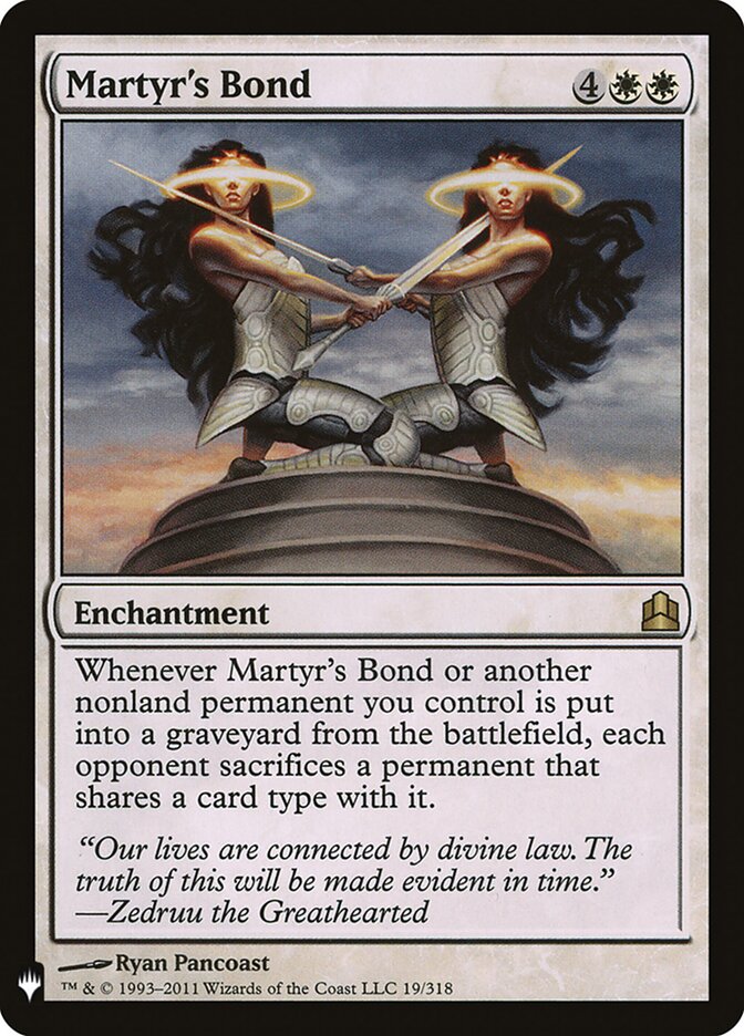 Martyr's Bond, The List · cmd-19