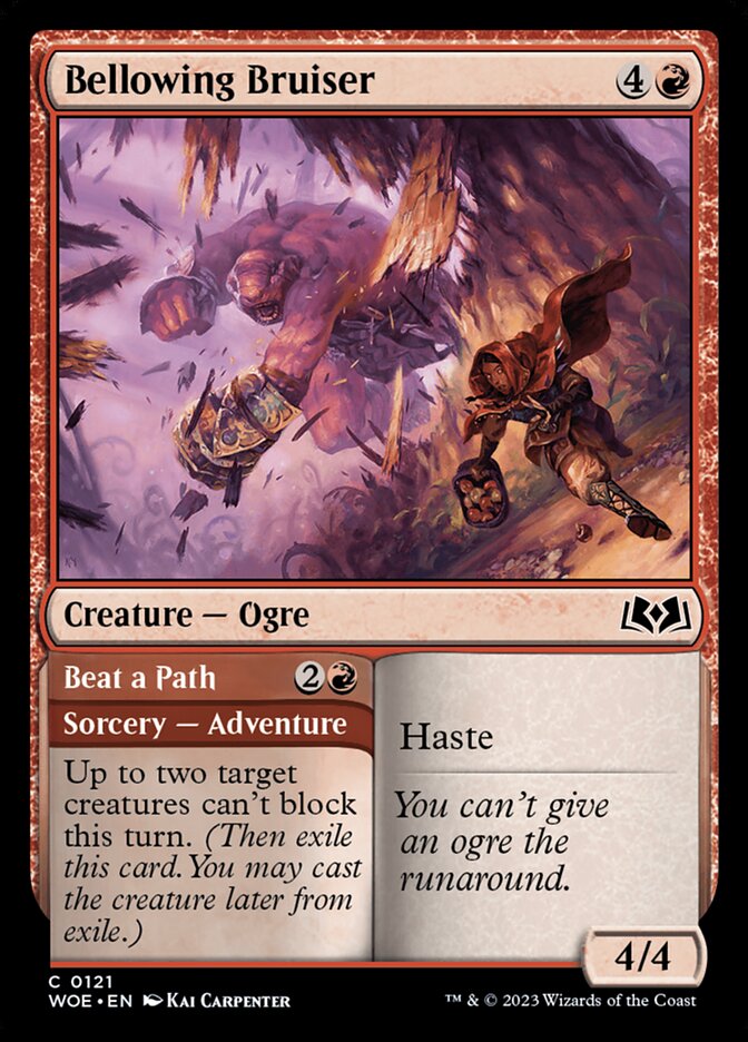 Bellowing Bruiser // Beat a Path, Wilds of Eldraine · 0121