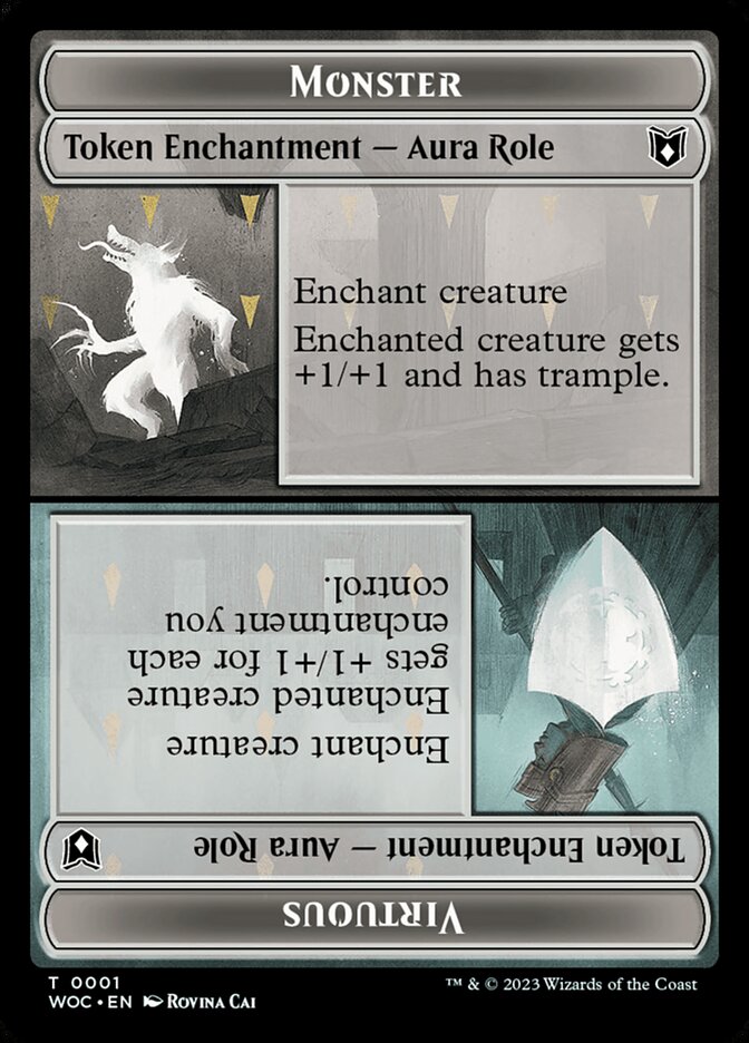 Monster // Virtuous, Wilds of Eldraine Commander Tokens · 0001