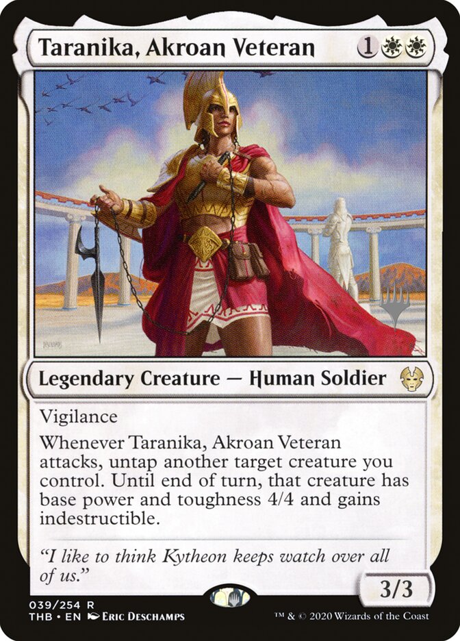 Taranika, Akroan Veteran, Theros Beyond Death Promos · 039/254