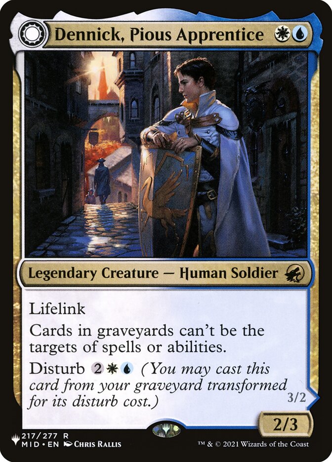 Dennick, Pious Apprentice // Dennick, Pious Apparition, The List · mid-217