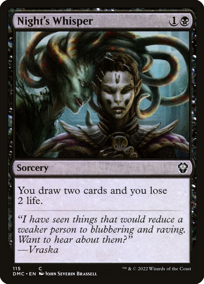 Night's Whisper, Dominaria United Commander · 115