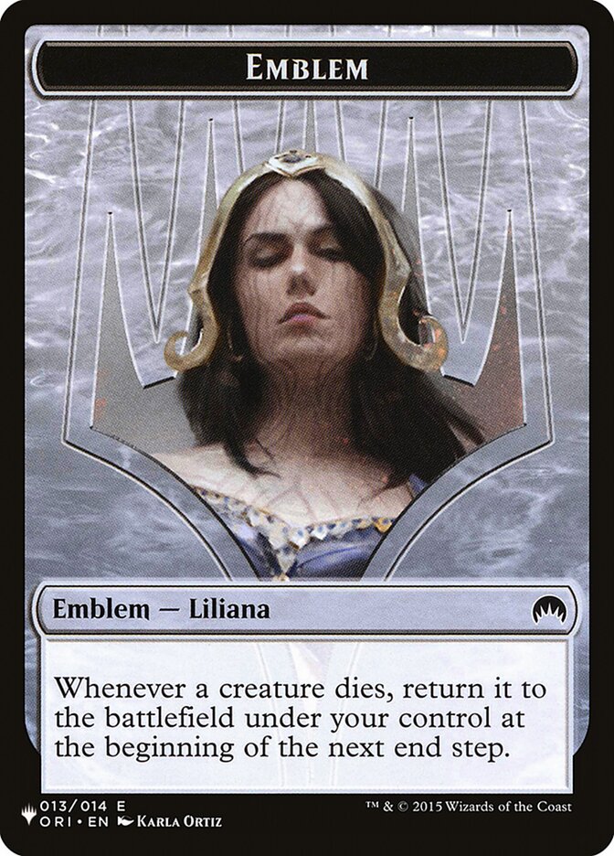 Liliana, Defiant Necromancer Emblem, The List · tori-13