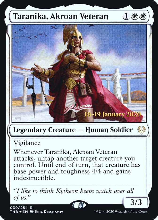 Taranika, Akroan Veteran, Theros Beyond Death Promos · 039/254