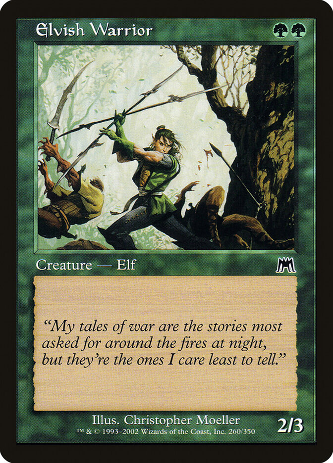 Elvish Warrior, Onslaught · 260/350